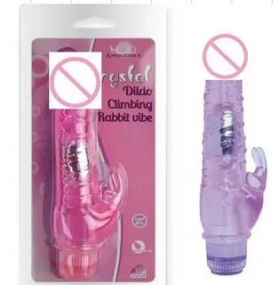 Crystal Rabbit Dildo Vibrator,Multispeed Flexible G-Spot Sti