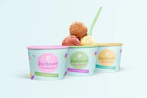 Ice Cream Cup Mockups Set Behance