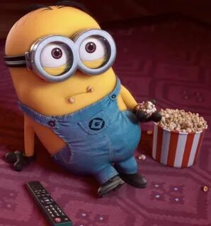 Minion Eating Popcorn Minions, Minions funny, Cute minions