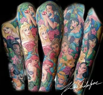 Disney Princess Tattoo Sleeves * Half Sleeve Tattoo Site