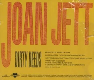 Joan Jett Dirty Deeds USA Promo 5" Cd Single ZSK73215 Dirty 