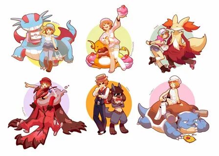 Trainer and partner Character art, Pokemon, Wild pokemon