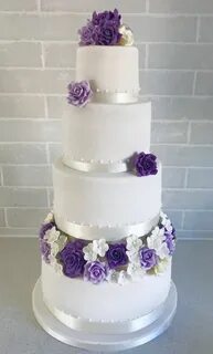 Purple and lilac wedding cake by Serendipity Cake Company Pu