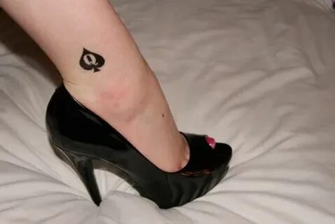 Queen Of Spades Temporary Tattoo Mini QOS Fetish BBC Hotwife