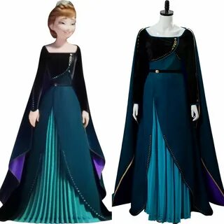 Купить Frozen 2 Queen Anna Dress Dark Green Gown на Аукцион 