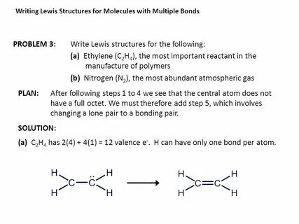 Writing Lewis Structures of Simple Covalent Molecules - ppt 