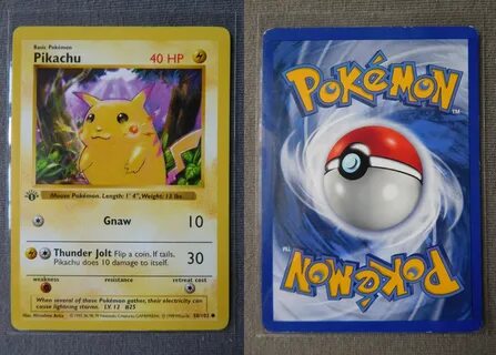 Collectible Card Games Pikachu Common Pokemon Card Base Set 