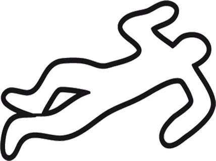 Deadth Clipart Chalk Outline - Body Outline Crime Scene Clip