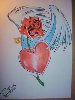 Como Dibujar Una Rosa Con Un Corazon