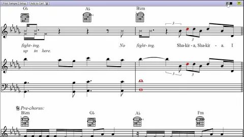 "Hips Don't Lie" by Shakira - Piano Sheet Music (Teaser) - Y