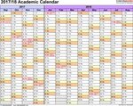 Academic Calendars 2017/2018 - Free Printable Excel template