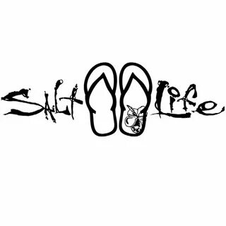 Salt Life Signature Sandal Decal Salt life decals, Flip flop