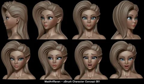 MadArtRaven - zBrush Character Concept - "Elf Girl" by MadAr