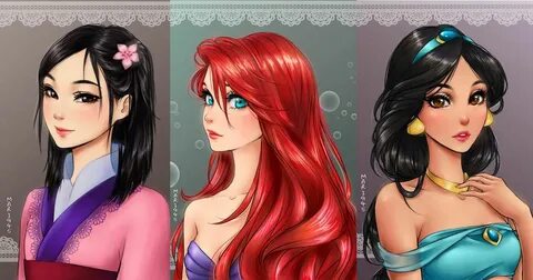 If Disney Princesses were Anime Characters. My fav are Mulan