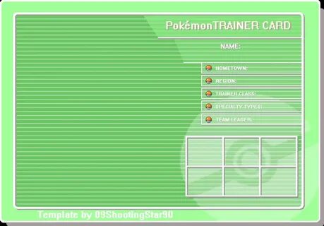 Pokemon Trainer Card Template merrychristmaswishes.info