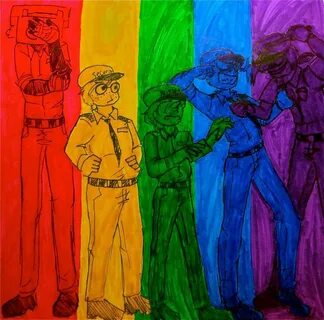 rainbow guard's Fnaf night guards, Fnaf art, Good horror gam