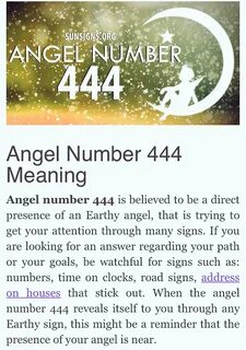 444 Angel Number Meaning - Pin on FYI - The more we learn ab