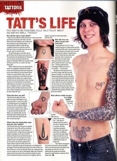 VILLE VALO TATTOOS PICTURES IMAGES PICS PHOTOS OF HIS TATTOO