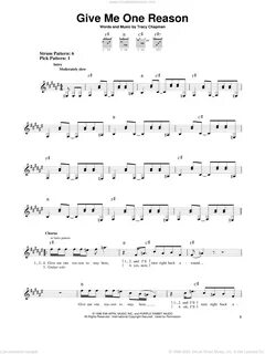 Chapman - Give Me One Reason sheet music for guitar solo (ch