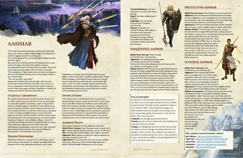 Dnd Races Aasimar Inspirations Race Tab Auto