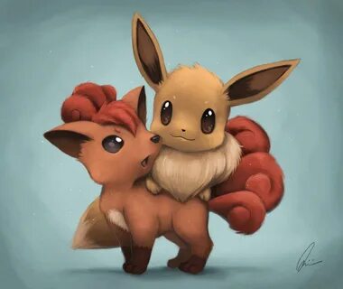 ArtStation - Vulpix and Eevee, Quinnie "Quindayo" Berning Po