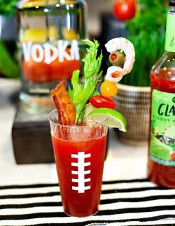 A Game Day Bloody Mary Bar (Football Party) // Hostess with 
