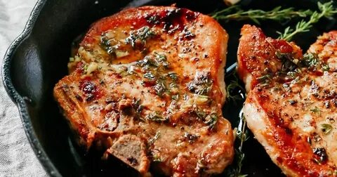 Garlic Butter Baked Pork Chops Recipe Healthy pork chop reci