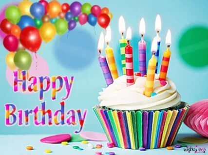 Happy Birthday Images with Cake and Balloons - happy birthda