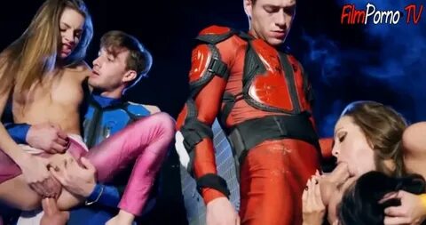 Power Rangers Porno Parody Final Battle and Orgy in Megazord