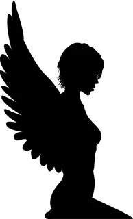 Cherub Angel Silhouette Clip art - angel wing png download -