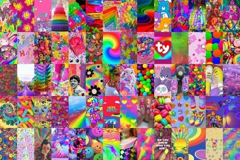 70 pc's Kidcore aesthetic wall collage kit indie room Etsy