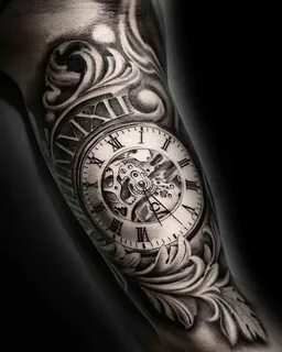 roman clock tattoos - Google Search Pocket watch tattoos, Po