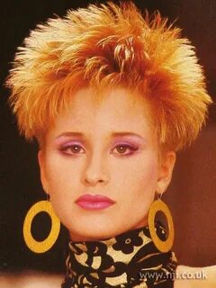 1986 red spiky hairstyle - HJI