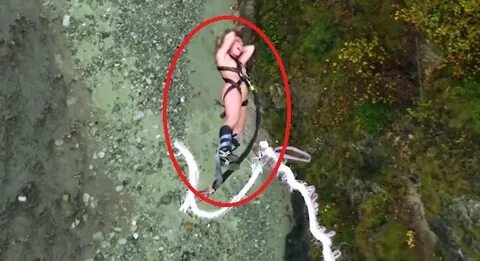 see bungee jumping horrifying moment amazing people