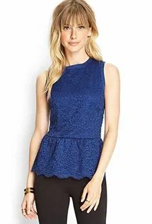 Lace Peplum (With images) Beautiful lace tops, Peplum lace t