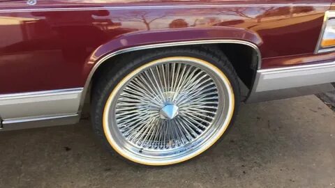 1992 Cadillac Brougham D'Elegance 22 wire rims and Vogue Tyr