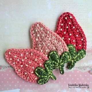 Strawberry Crochet Appliqu\u00e9 Clothing & Wearables Kids' 