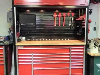 Custom Workbench and Hutch with Metal Slatwall - YouTube