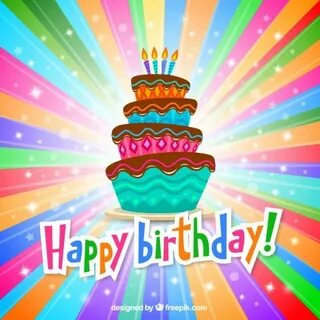Download Colorful Birthday Greeting Card for free Happy birt