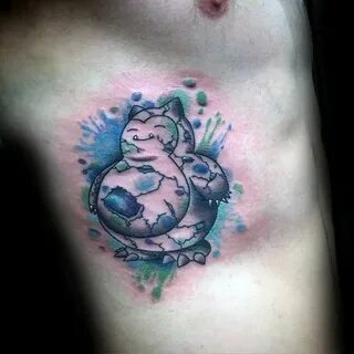 30 Snorlax Tattoo Designs For Men - Pokemon Ink Ideas