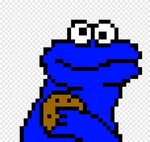 Cookie Monster Pixel art Minecraft, monster cookie, teks, ar