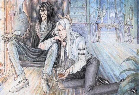 Severus and Lucius. Art by Jell (from All things Snape :: @д