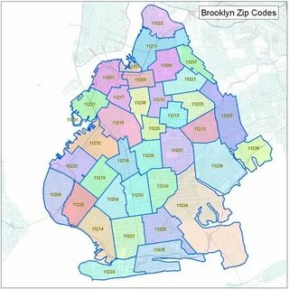 Brooklyn Zip Code Map Zip code map, Asia map, Europe map