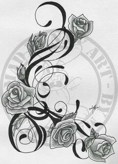 16+ Drawings Of Roses And Vines - Drawingwow.com in 2021 Vin