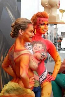 Body paint lesbian