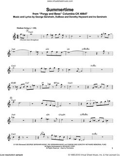 Davis - Summertime sheet music for trumpet solo (transcripti