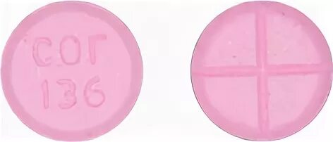 Pink round pill cor 136 adderall