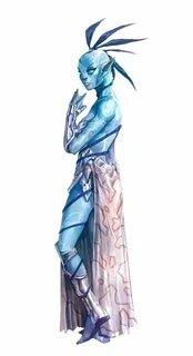 Female Undine Water Cleric or Druid - Pathfinder PFRPG DND D