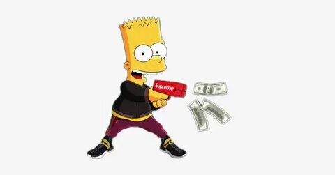 Bart Simpson Rich Homer - Bart Simpson Supreme PNG Image Tra