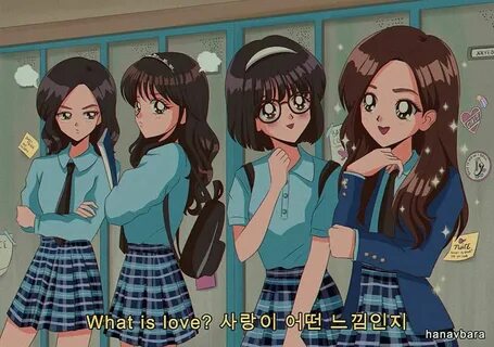 what is love? as a 90's anime 💖 #TWICE @twicetagram . twice 